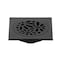 Kingston Brass BSF6360MB Watercourse Floral 4" Square Grid Shower Drain, Matte Black BSF6360MB - alternate 1